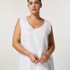 Tops & T-Shirts | Marina Rinaldi Linen Canvas Top