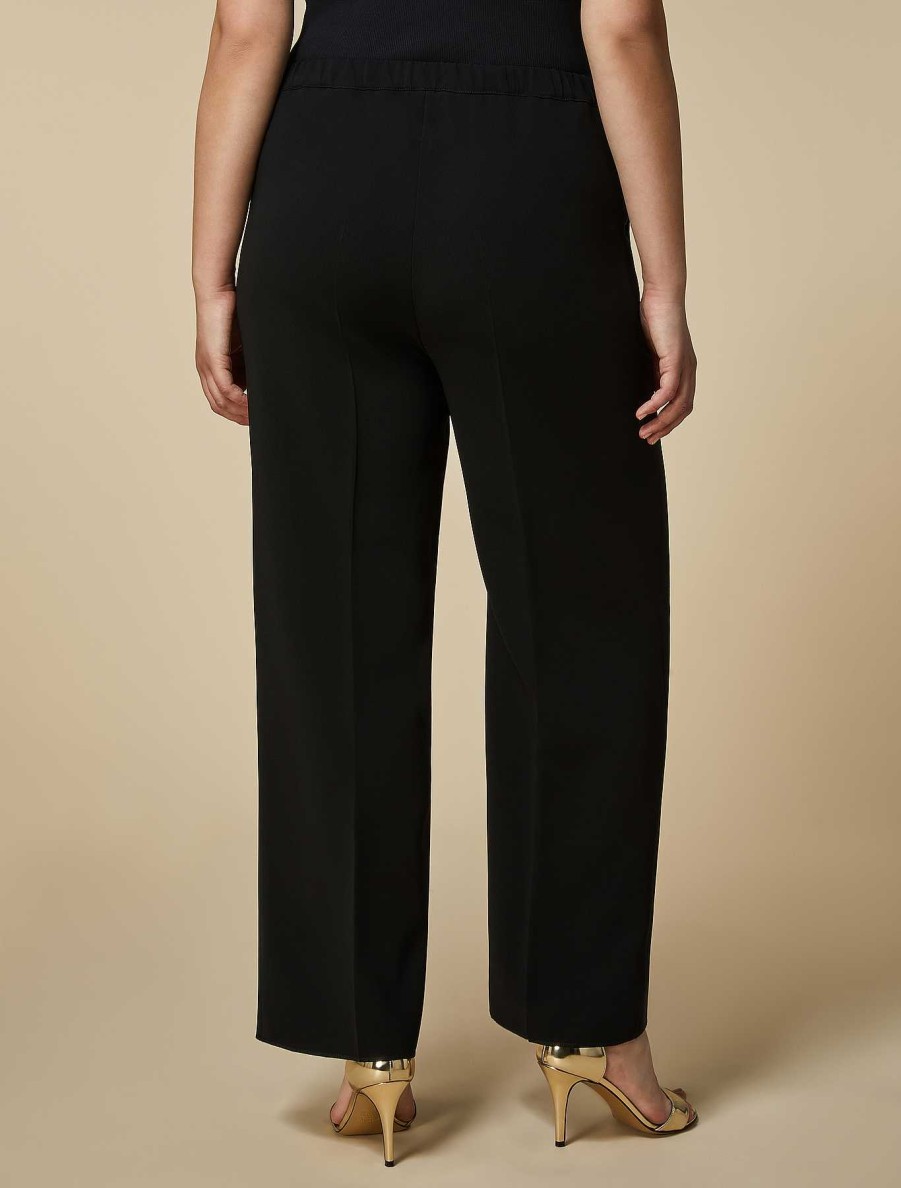 Trousers | Marina Rinaldi Triacetate Cady Wide Trousers