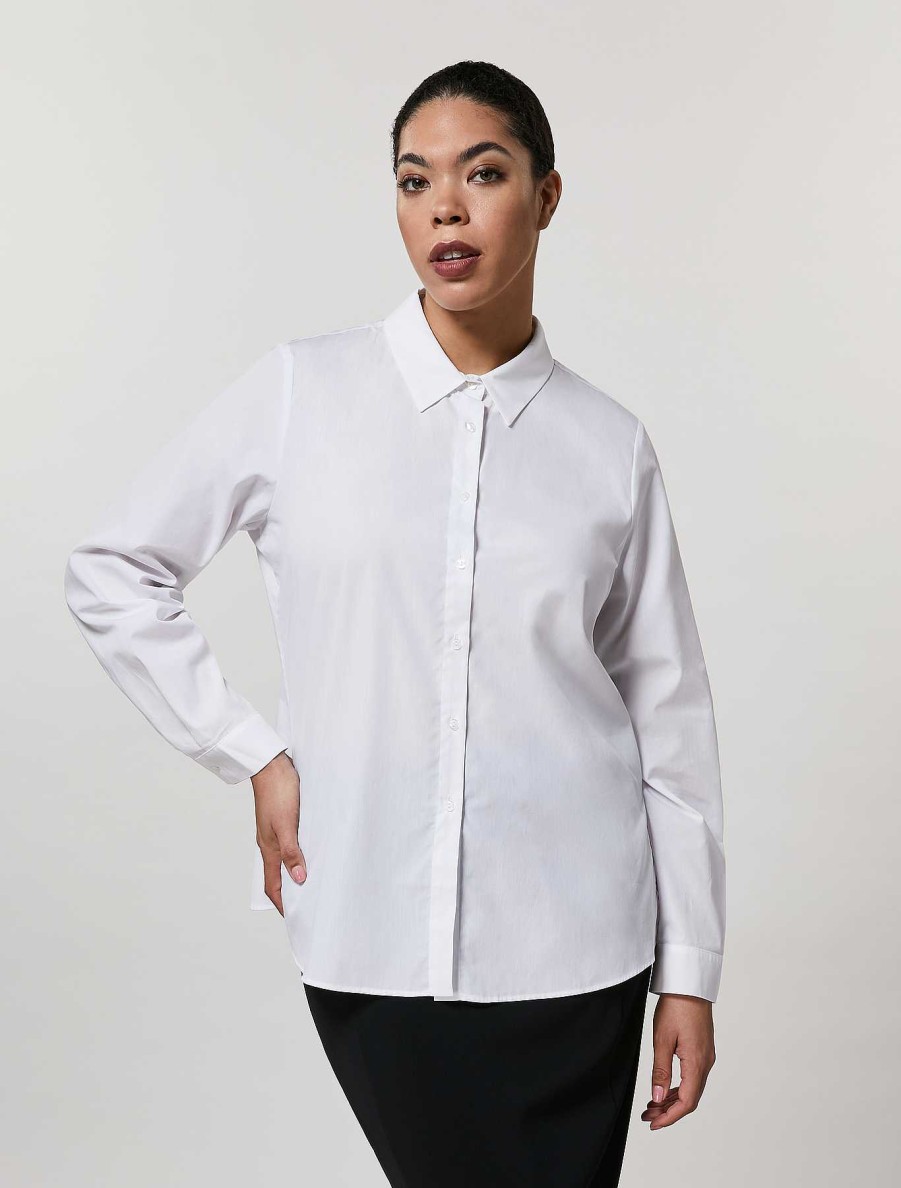 Blouses & Shirts | Marina Rinaldi Cotton Poplin Shirt