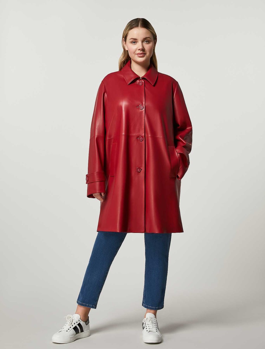 Coats & Trench Coats | Marina Rinaldi Coated Jersey Coat