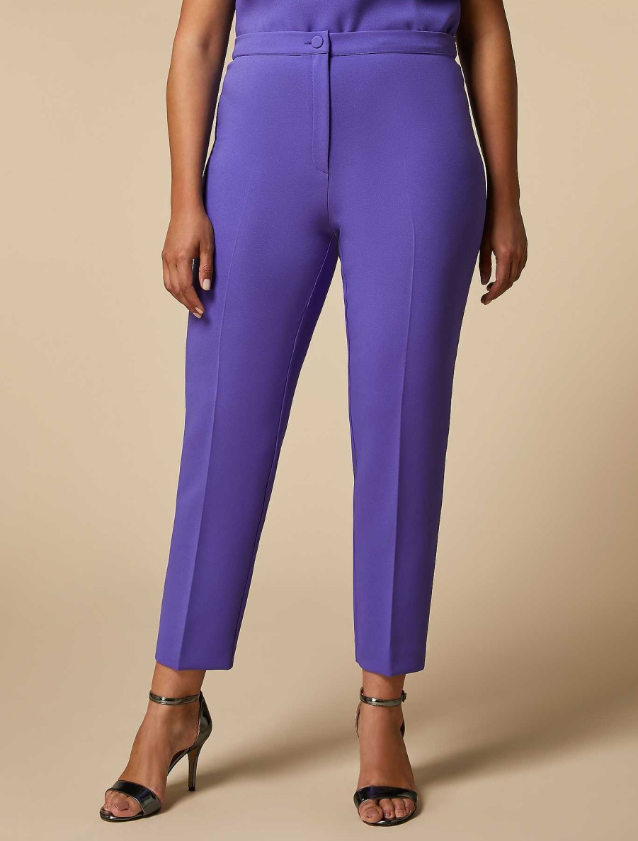 Trousers | Marina Rinaldi Crepe Cigarette Trousers