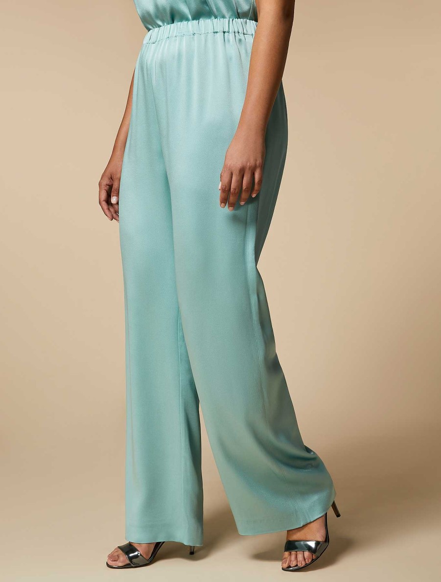 Trousers | Marina Rinaldi Envers Satin Trousers