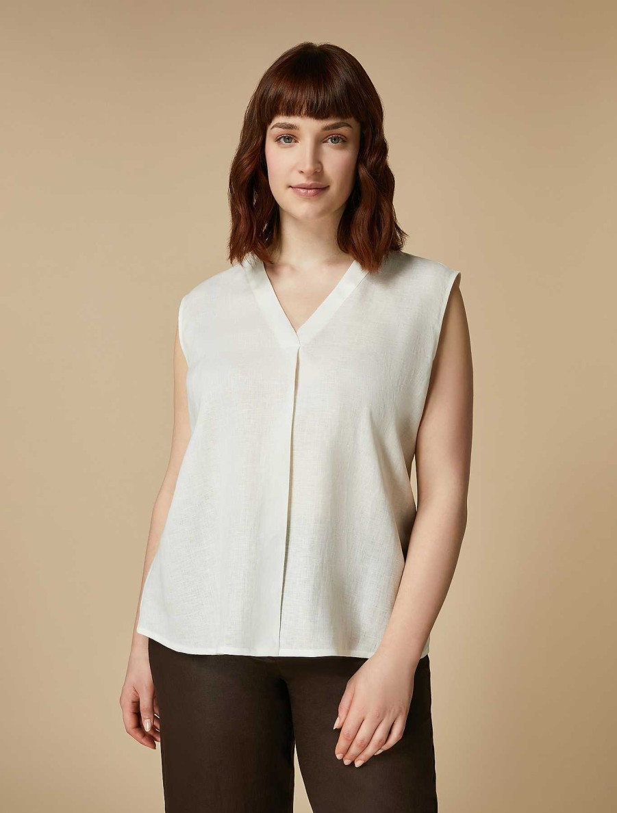 Tops & T-Shirts | Marina Rinaldi Linen Top